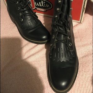 Justin Black Kiddie Boots